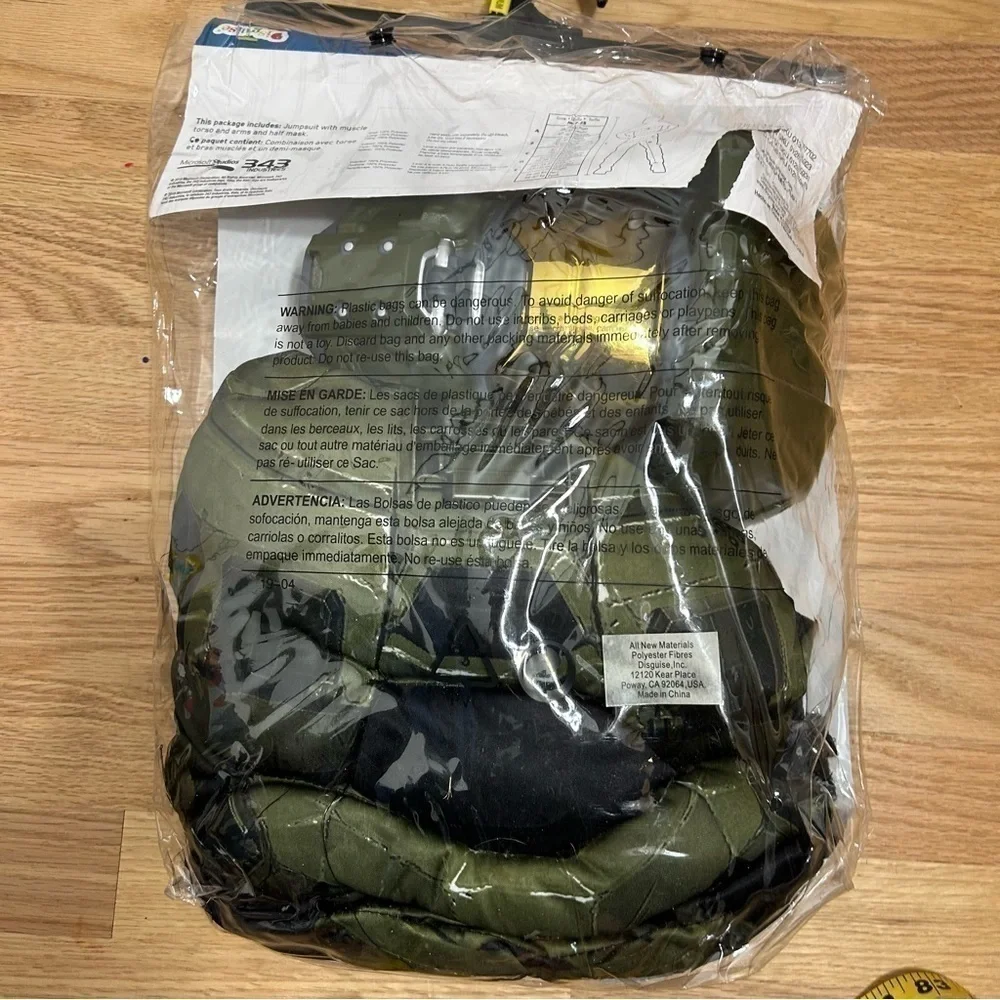 Halo Master Chief Halloween Costume Medium 7-8 Green Kids